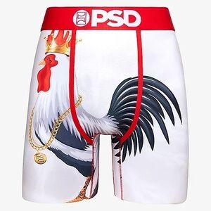 3 PSD Men's White and Red Boxer Briefs